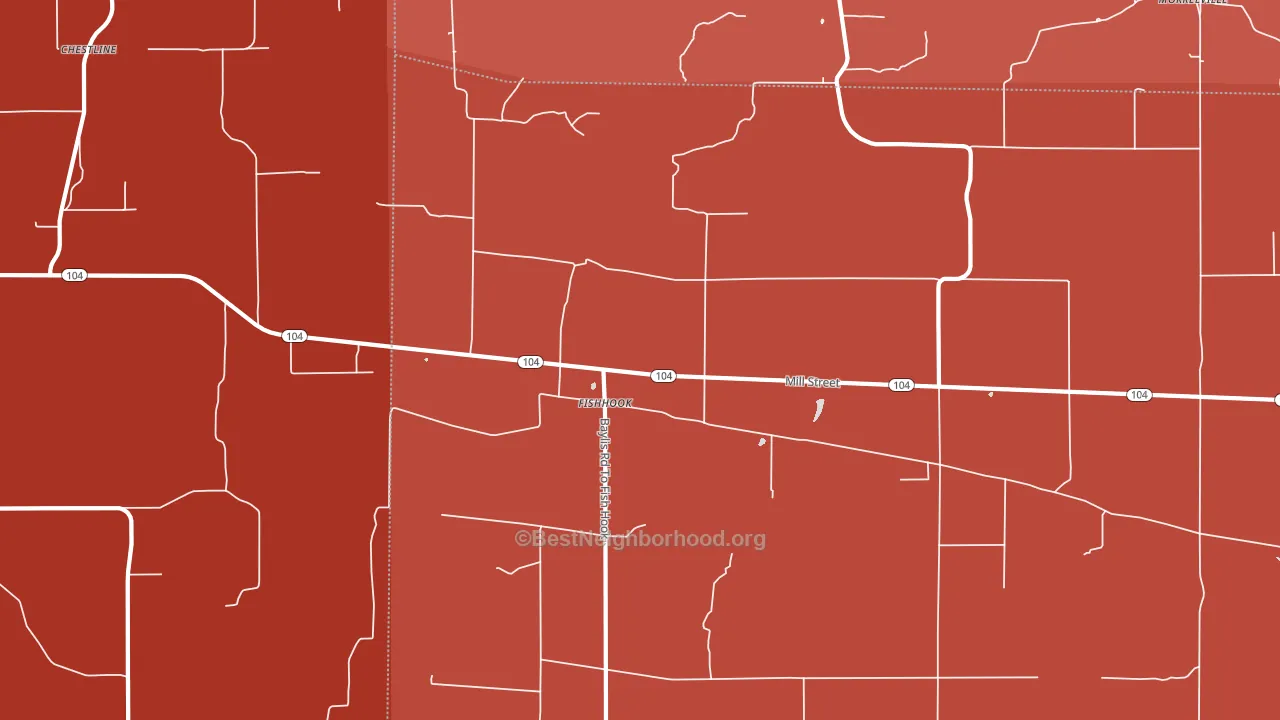 Fishhook, IL block-group political-lean map