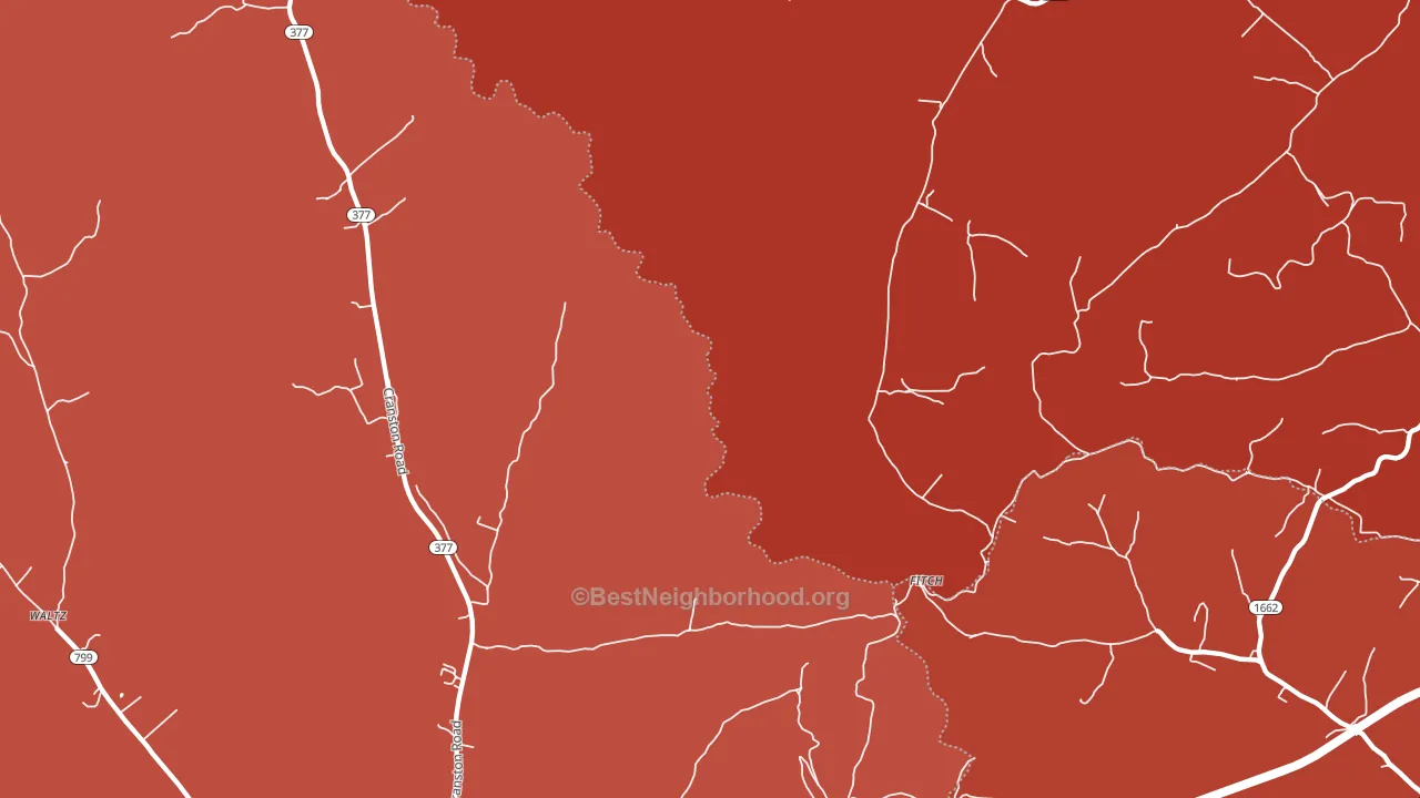 Fitch, KY block-group political-lean map