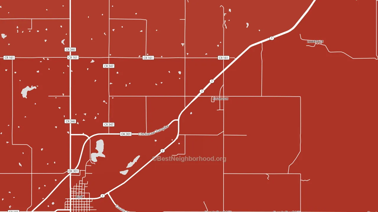 Fitzhugh, OK block-group political-lean map