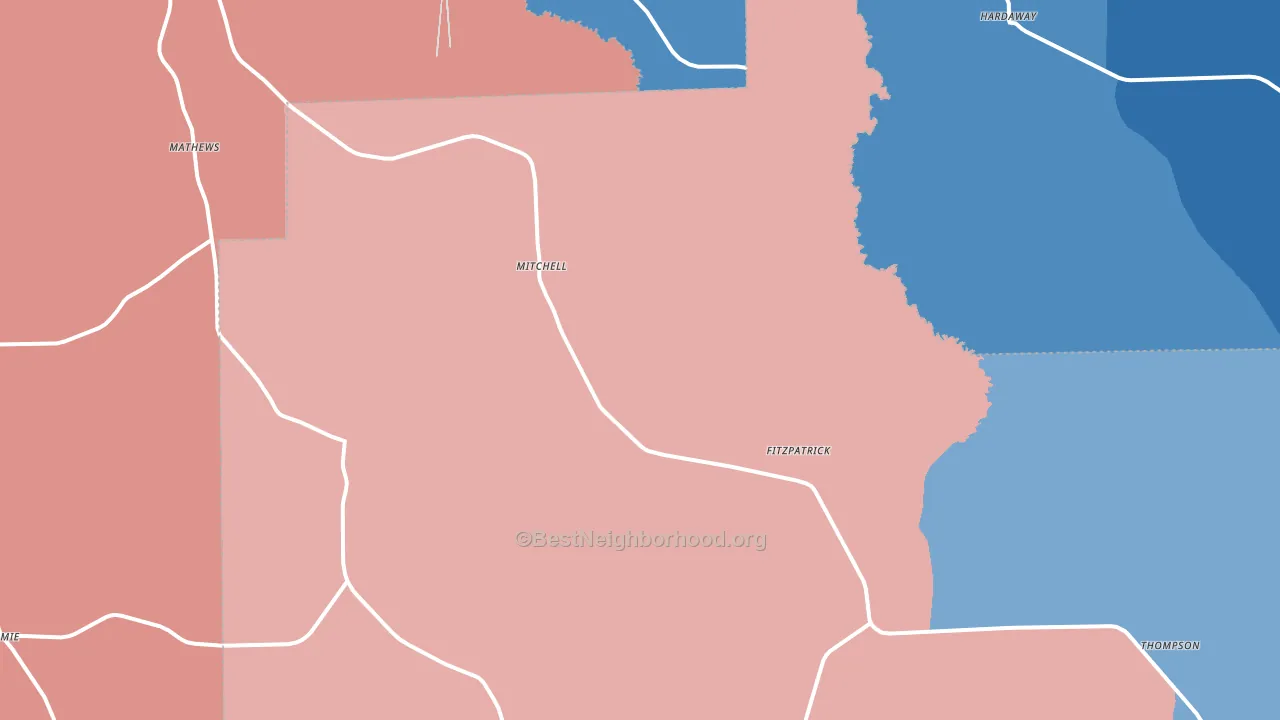 Fitzpatrick, AL block-group political-lean map