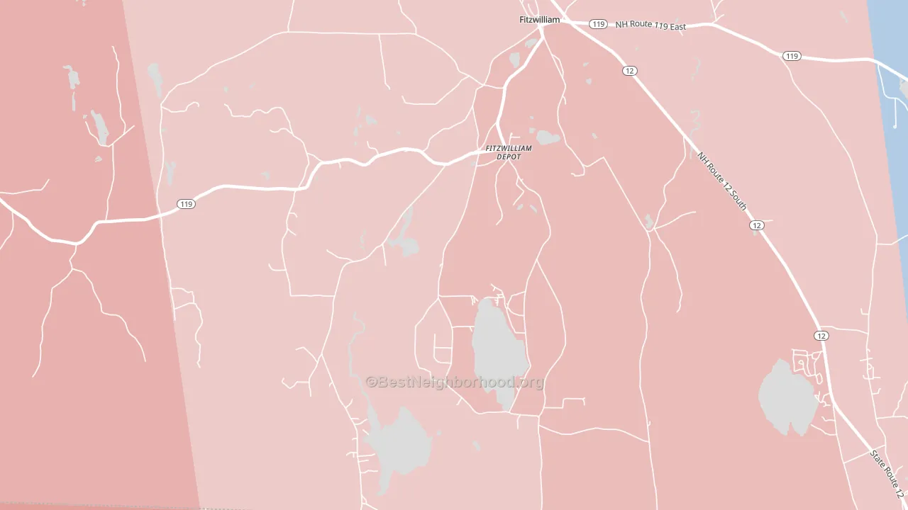 Fitzwilliam Depot, NH block-group political-lean map
