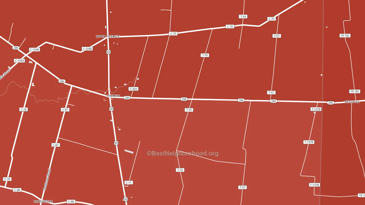 Five Mile, OH block-group political-lean map