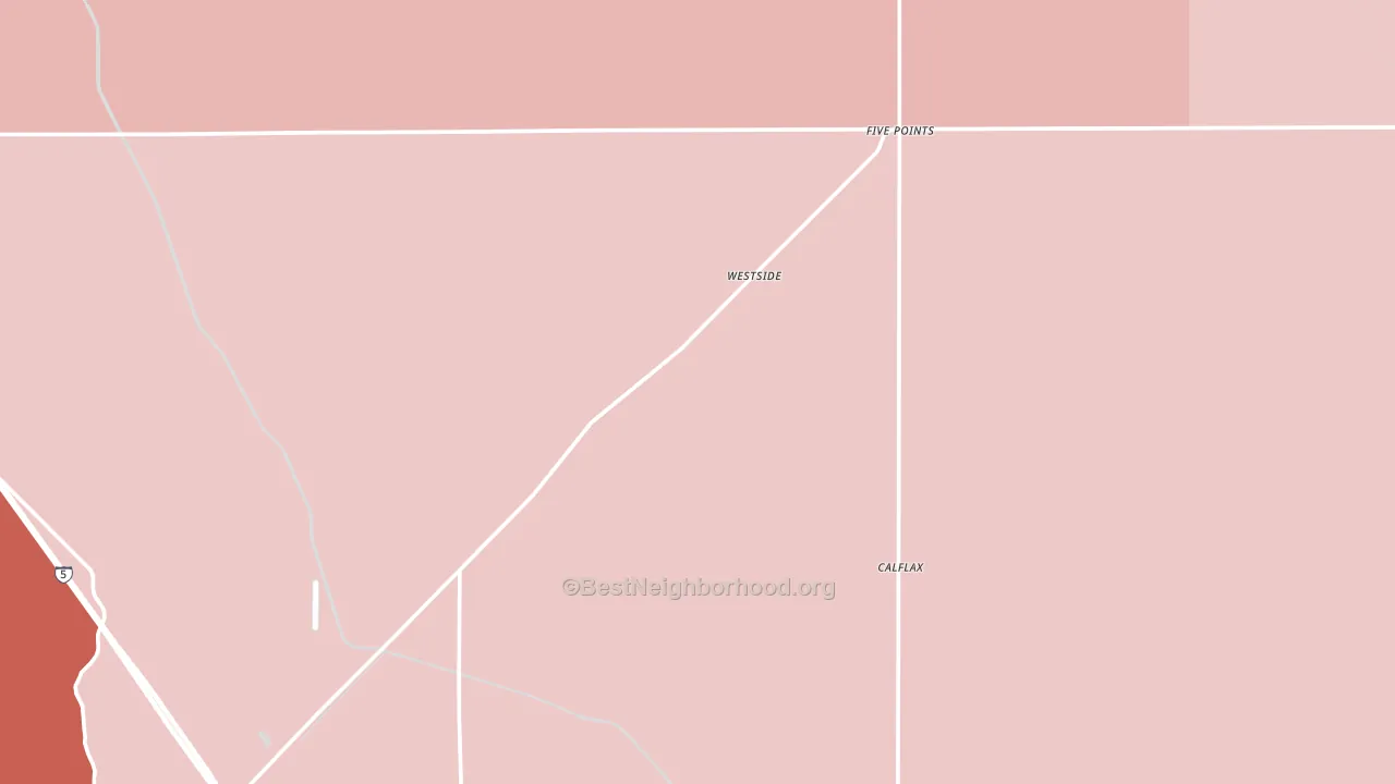 Five Points, CA block-group political-lean map
