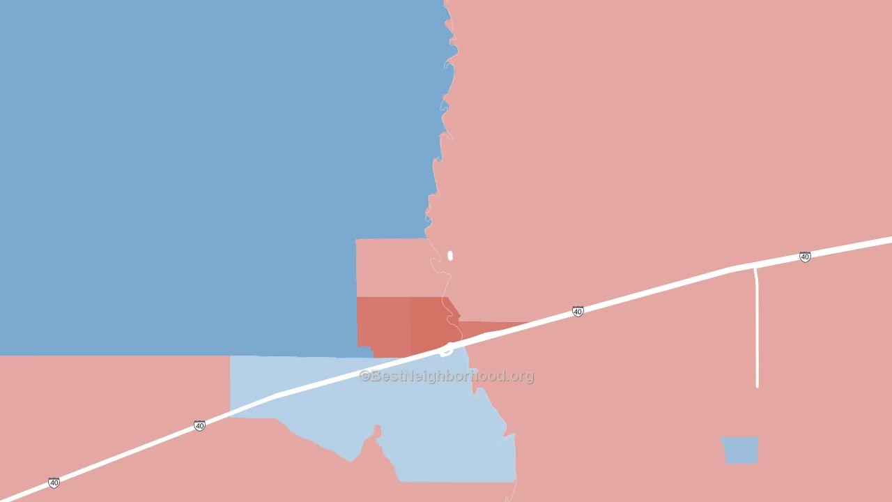 Five Points, NM block-group political-lean map