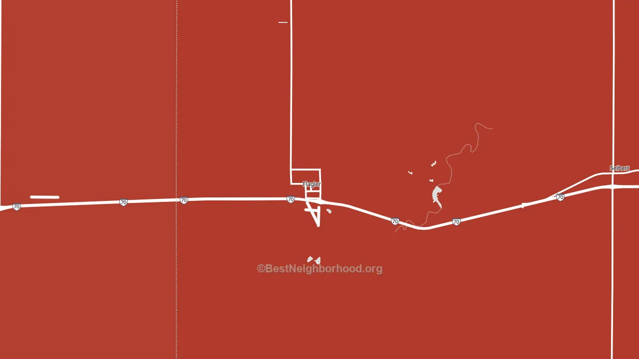 Flagler, CO block-group political-lean map