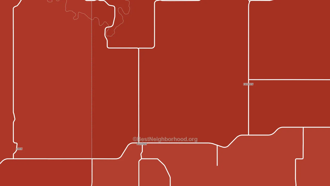 Flasher, ND block-group political-lean map