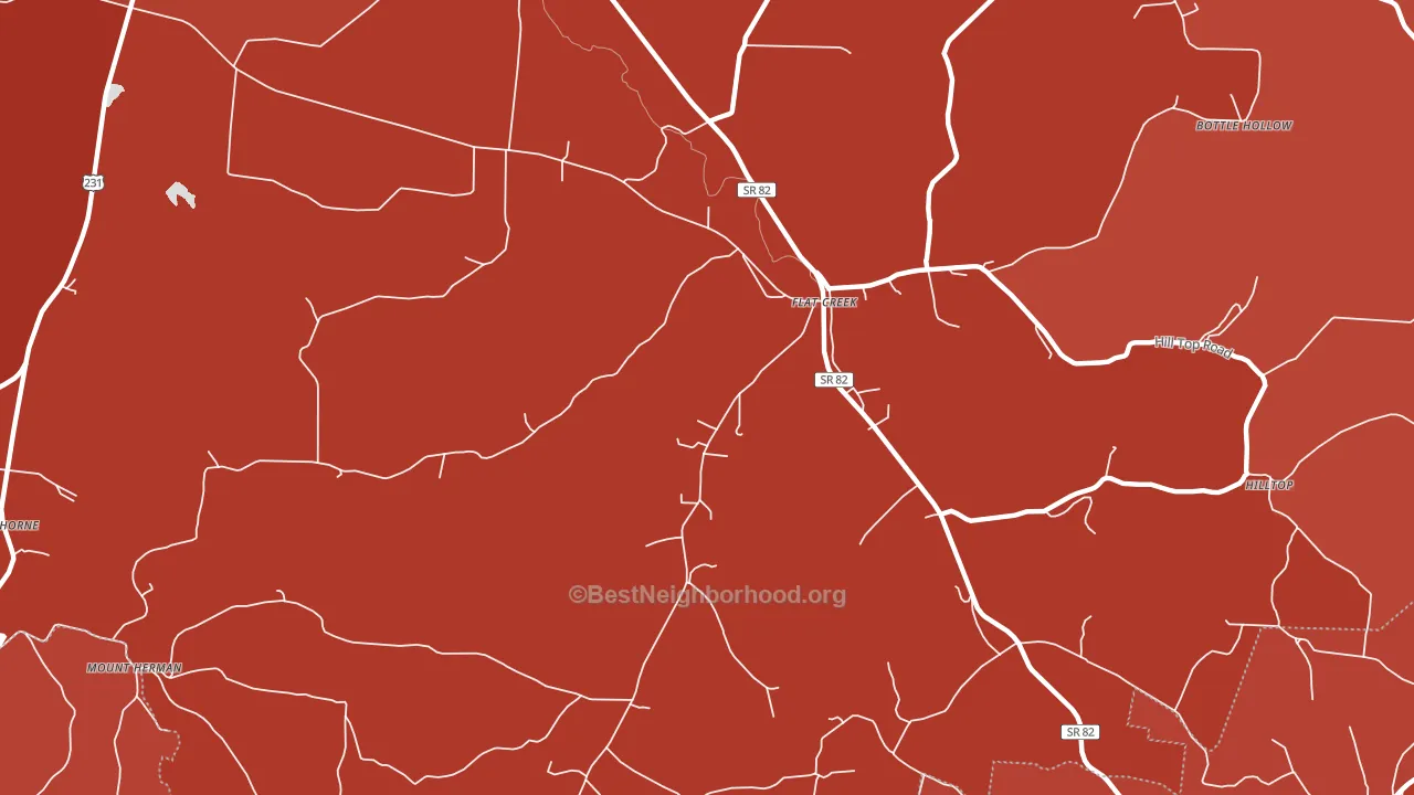 Flat Creek, TN block-group political-lean map