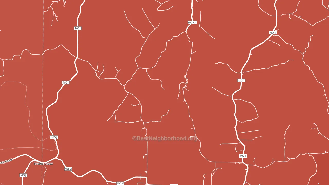 Flat, MO block-group political-lean map