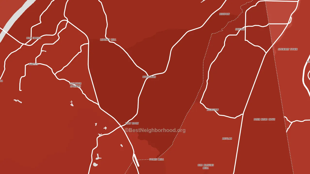 Flat Rock, AL block-group political-lean map