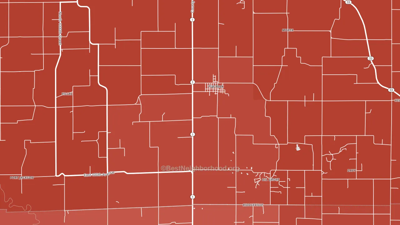 Flat Rock, IL block-group political-lean map