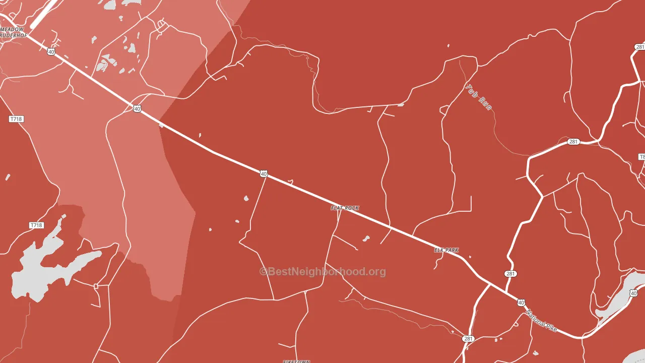 Flat Rock, PA block-group political-lean map