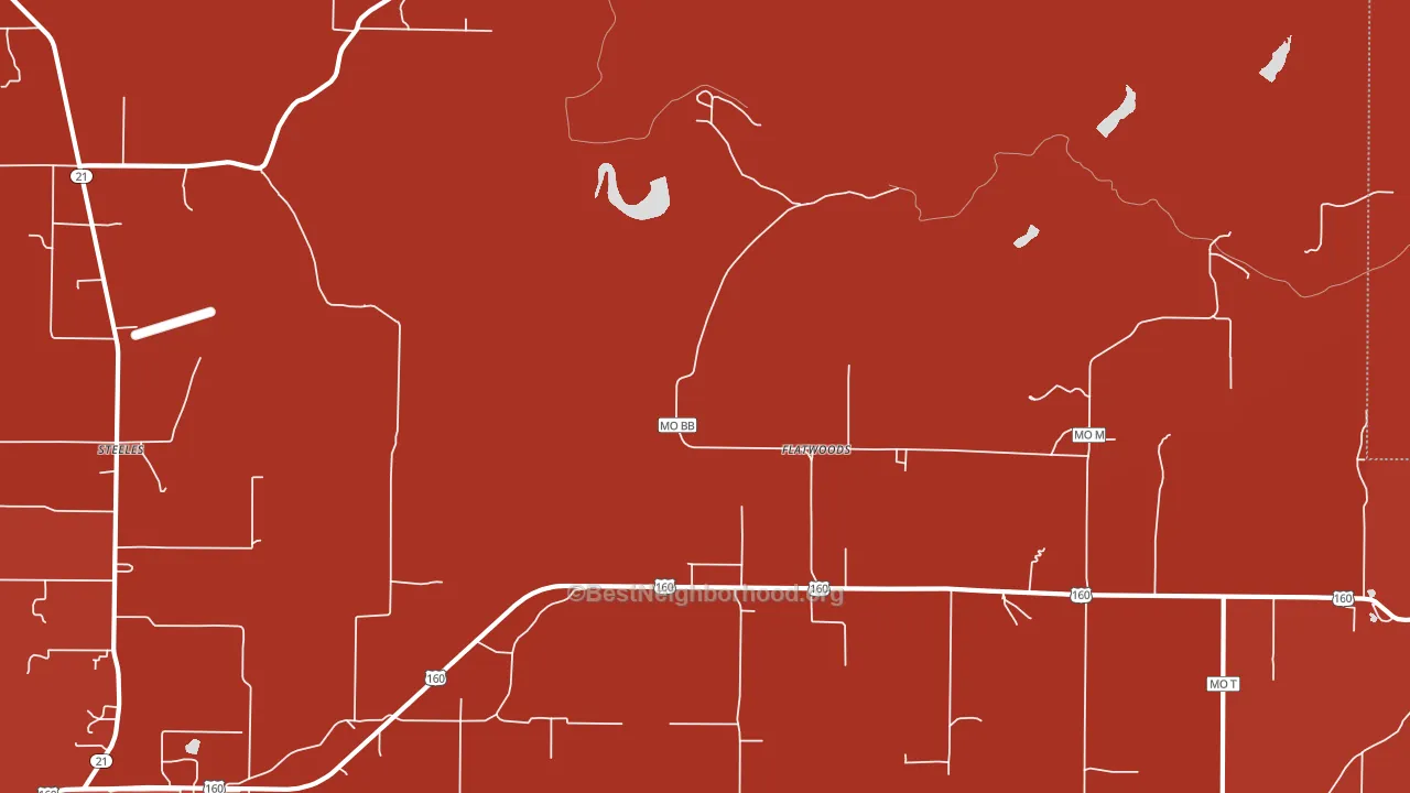 Flatwoods, MO block-group political-lean map