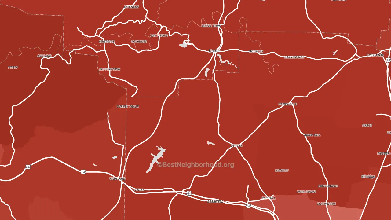 Flatwoods, TN block-group political-lean map