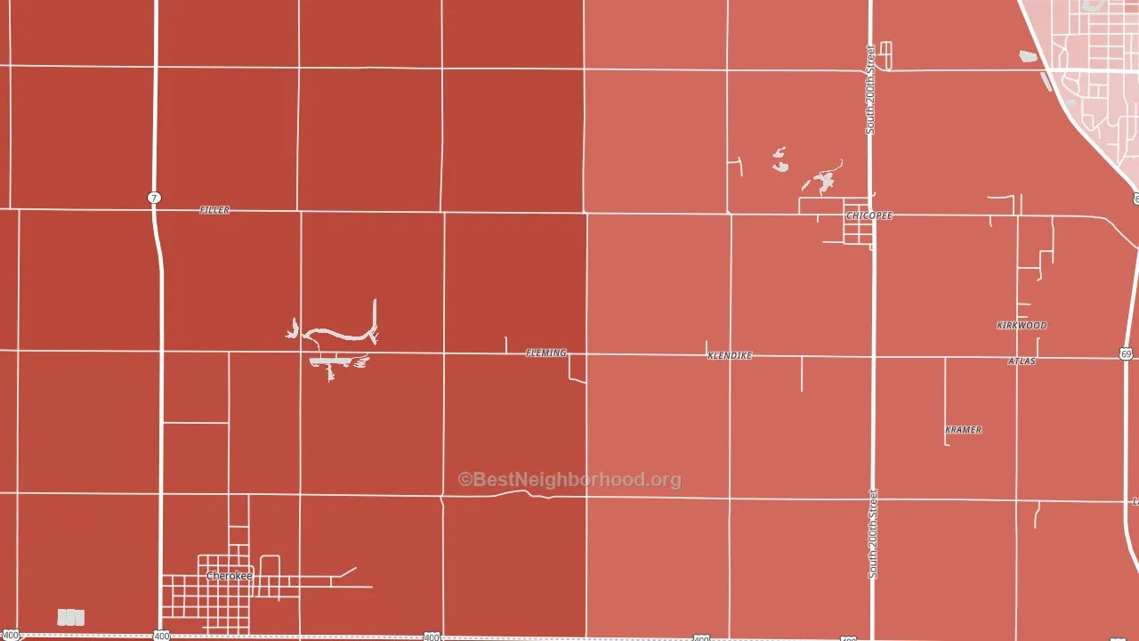 Fleming, KS block-group political-lean map