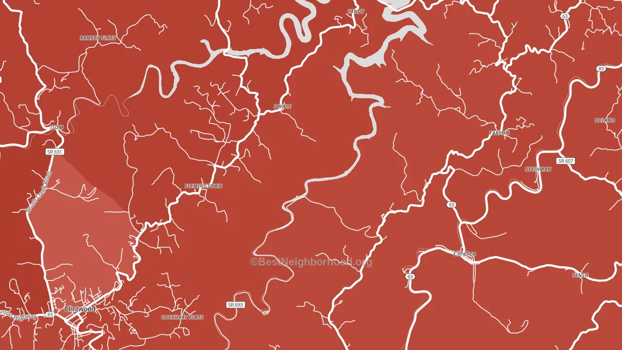 Flemingtown, VA block-group political-lean map