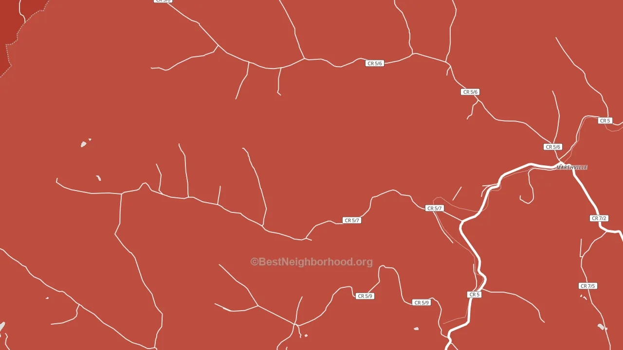 Flinderation, WV block-group political-lean map