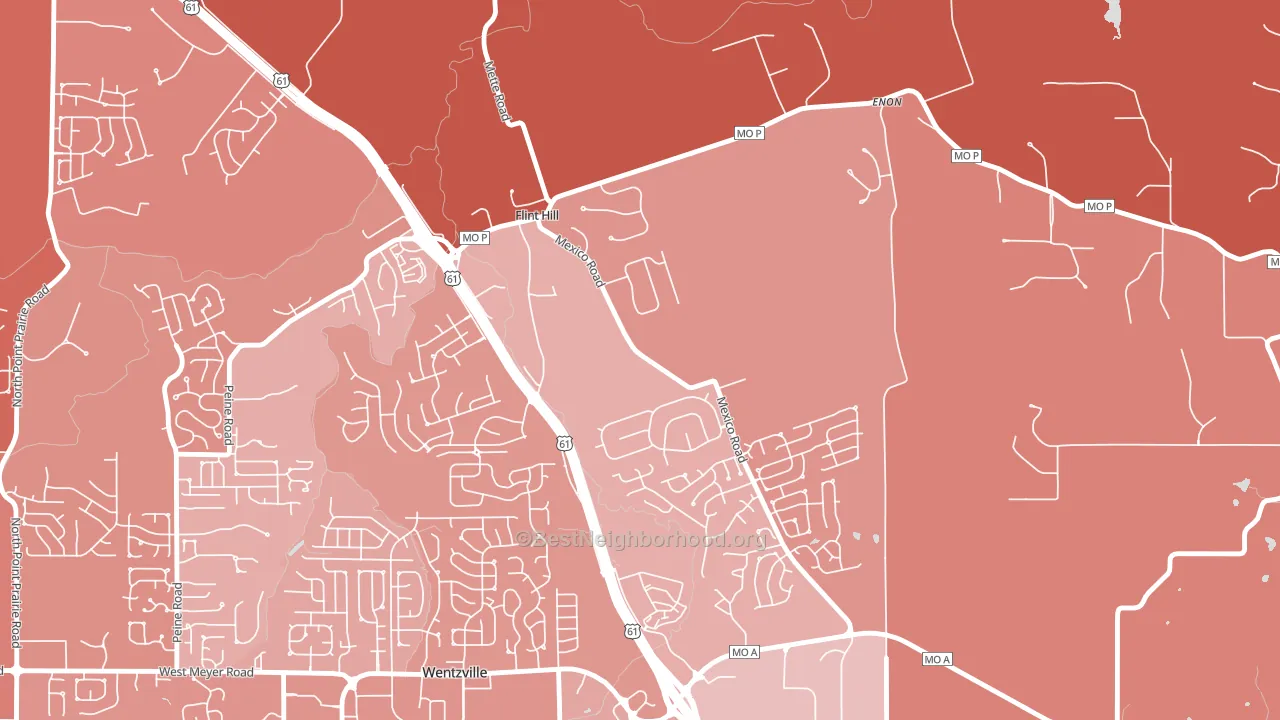 Flint Hill, MO block-group political-lean map