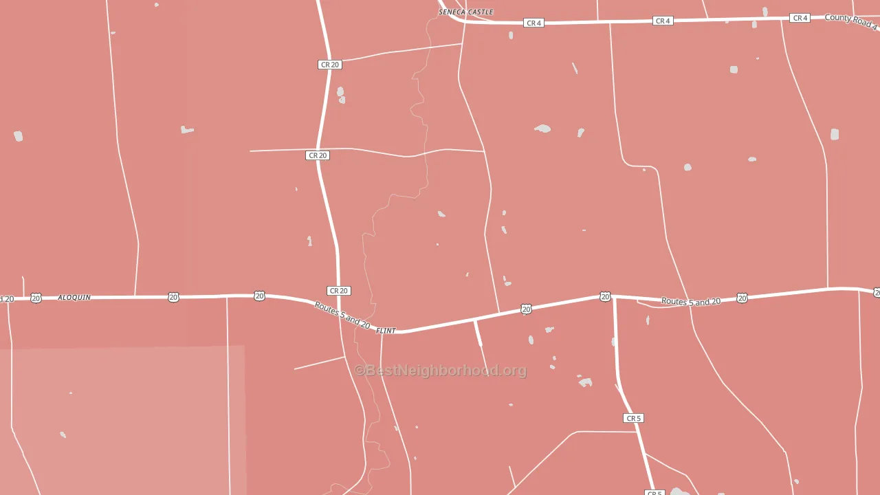 Flint, NY block-group political-lean map