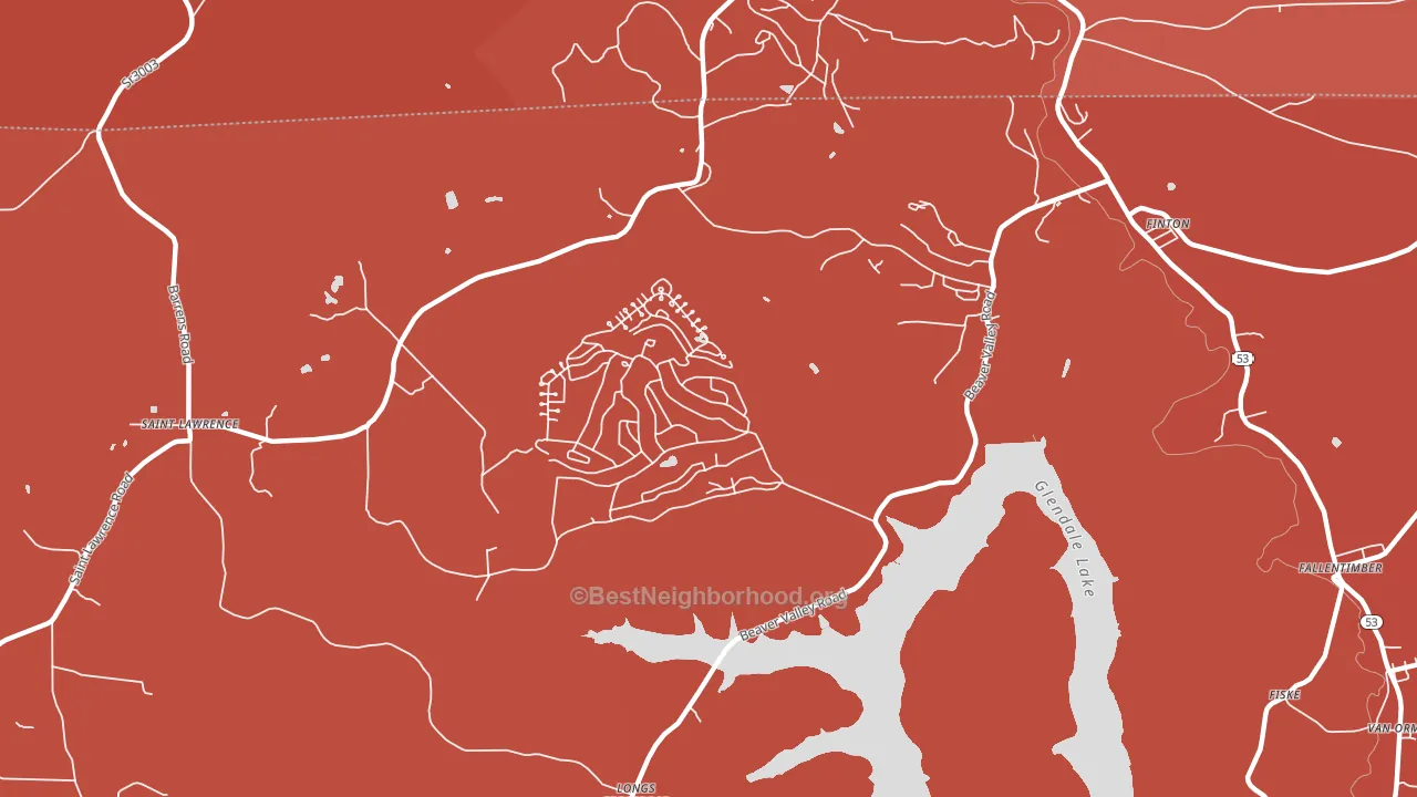 Flinton, PA block-group political-lean map
