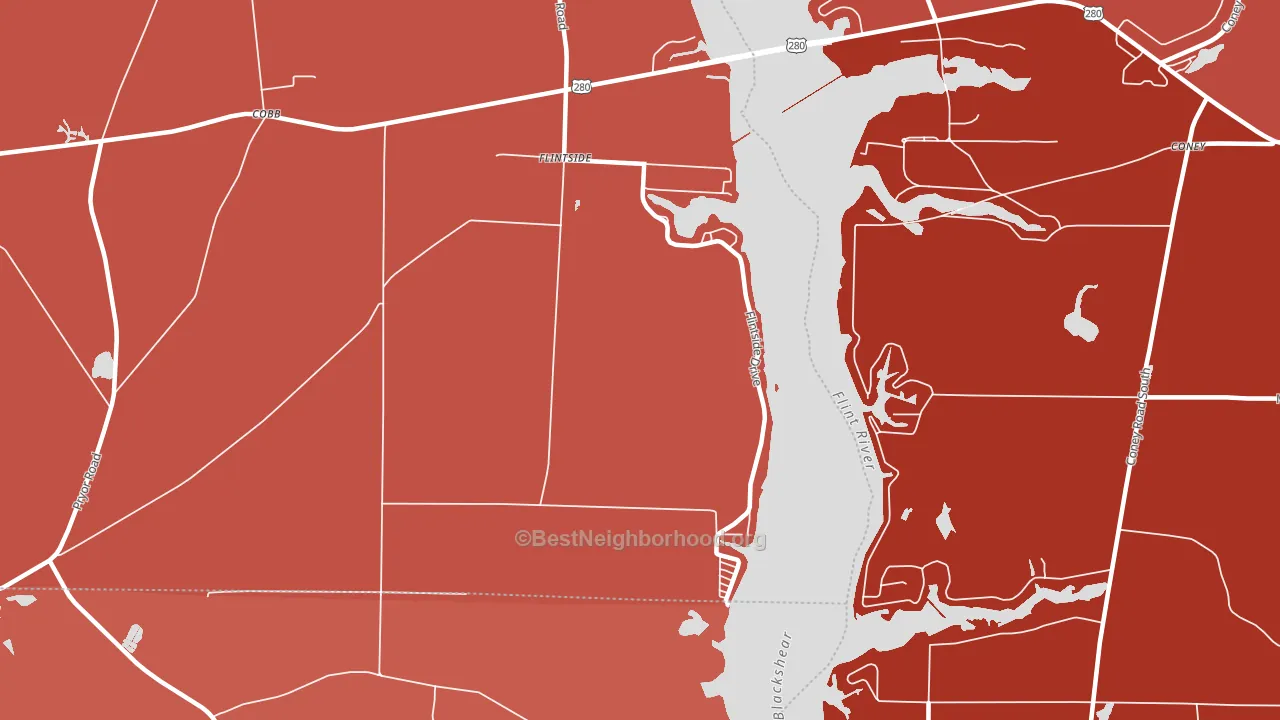 Flintside, GA block-group political-lean map