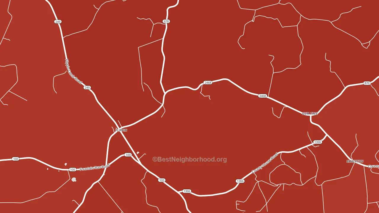 Flippin, KY block-group political-lean map