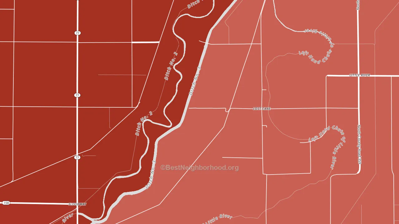Floodway, AR block-group political-lean map
