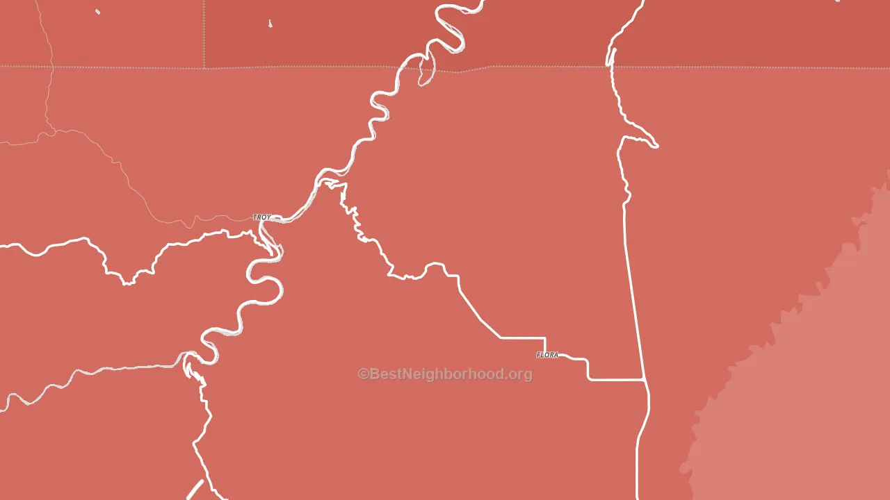 Flora, OR block-group political-lean map