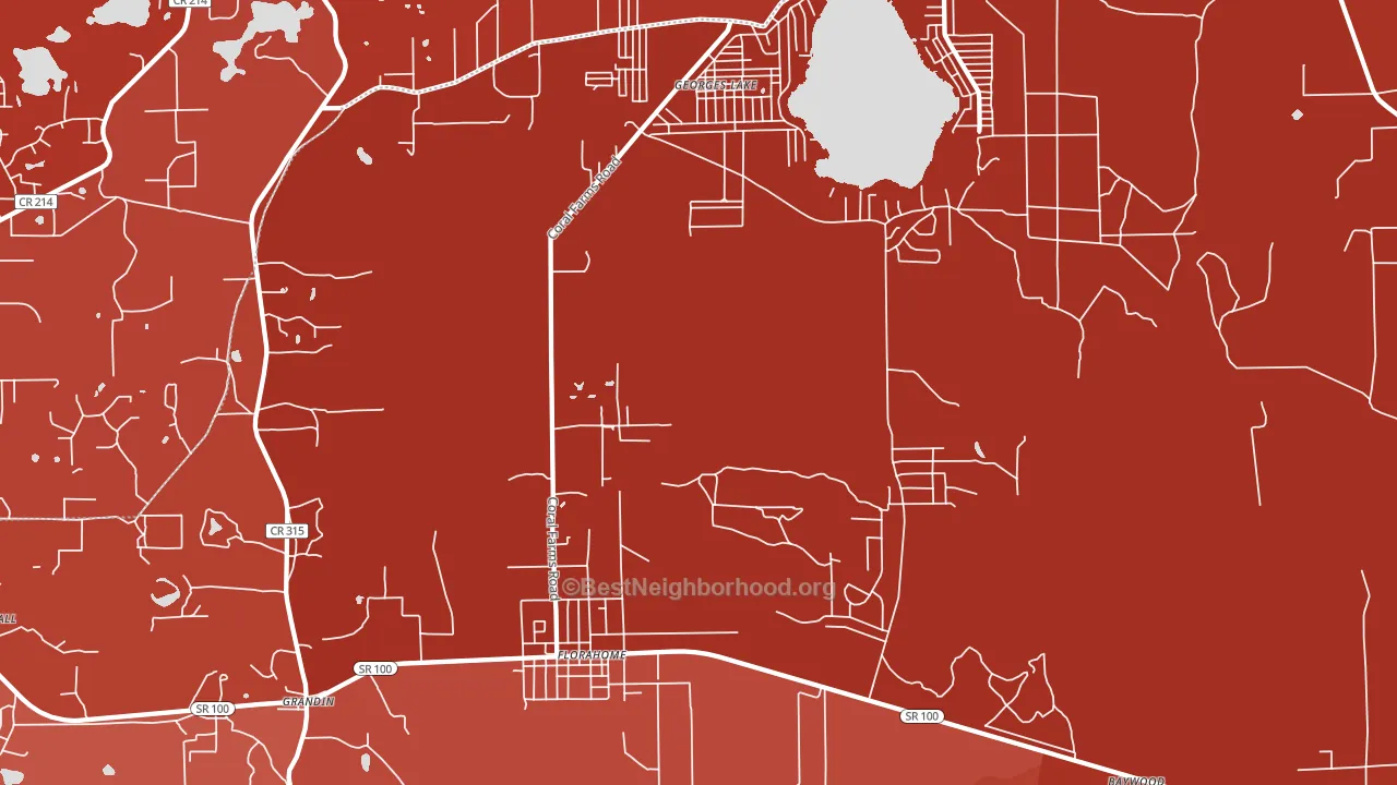 Florahome, FL block-group political-lean map