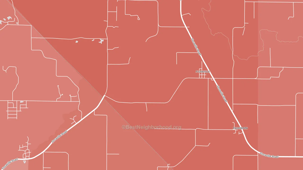 Floraville, IL block-group political-lean map