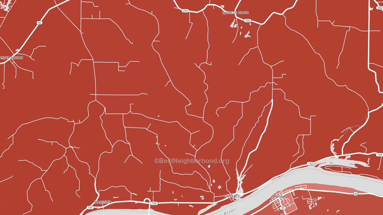 Florence, IN block-group political-lean map
