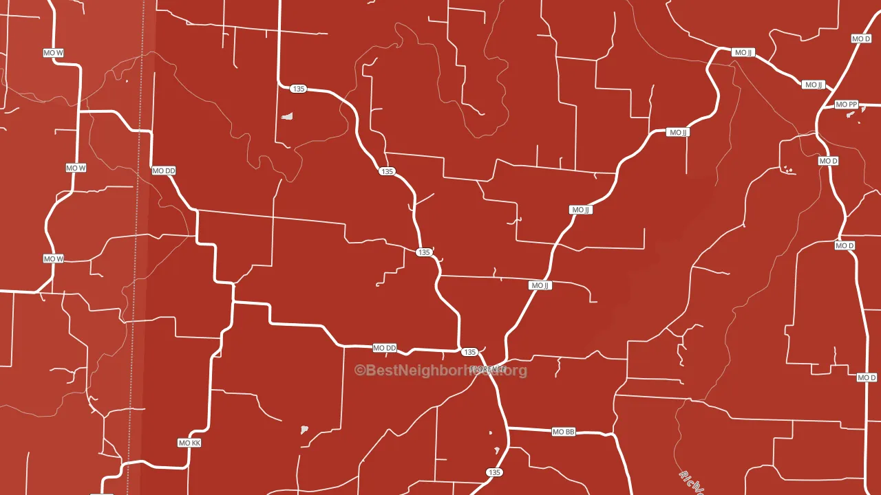 Florence, MO block-group political-lean map