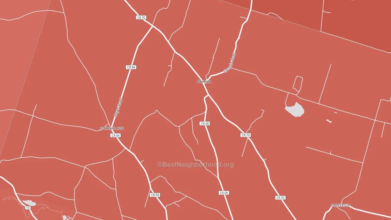 Florence, NY block-group political-lean map