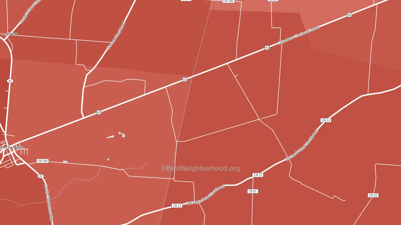 Florence, OH block-group political-lean map