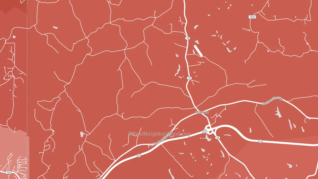 Florence, PA block-group political-lean map