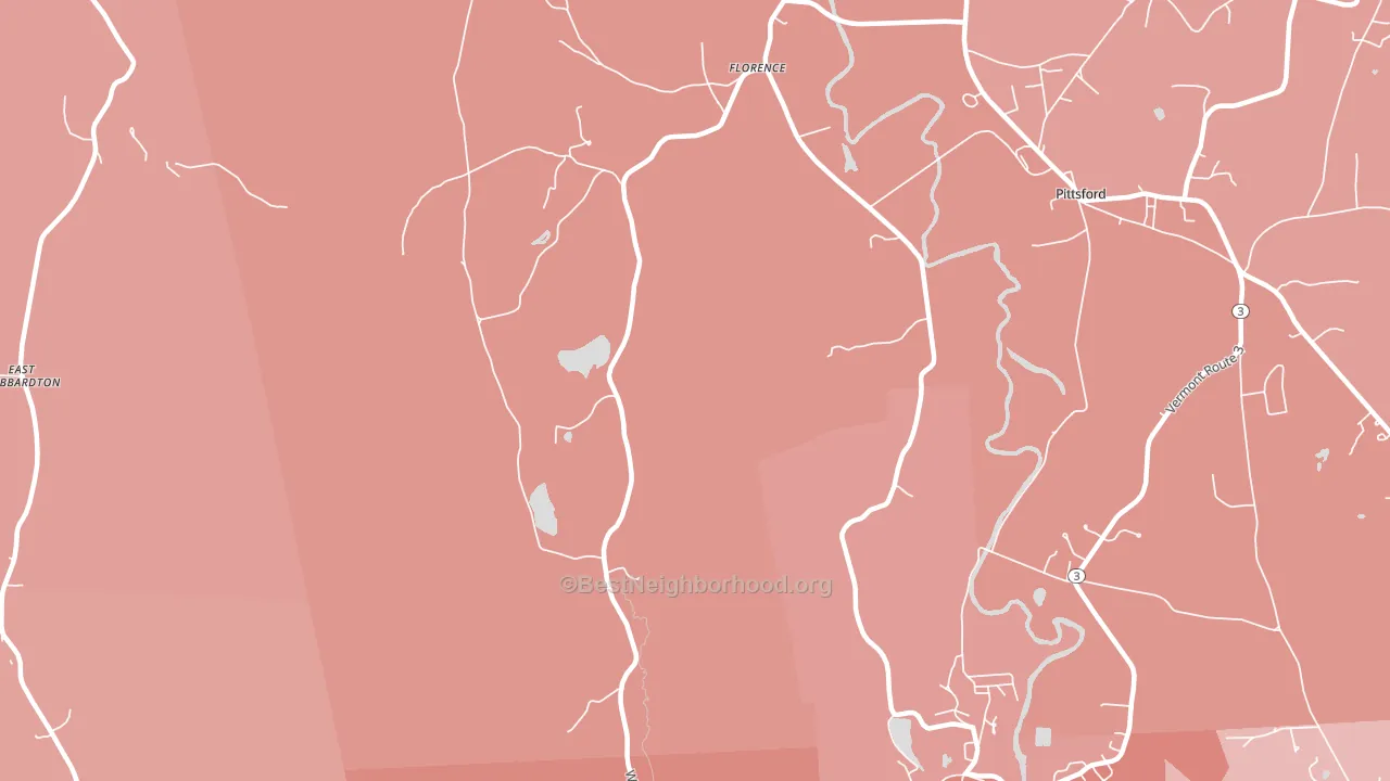 Florence, VT block-group political-lean map