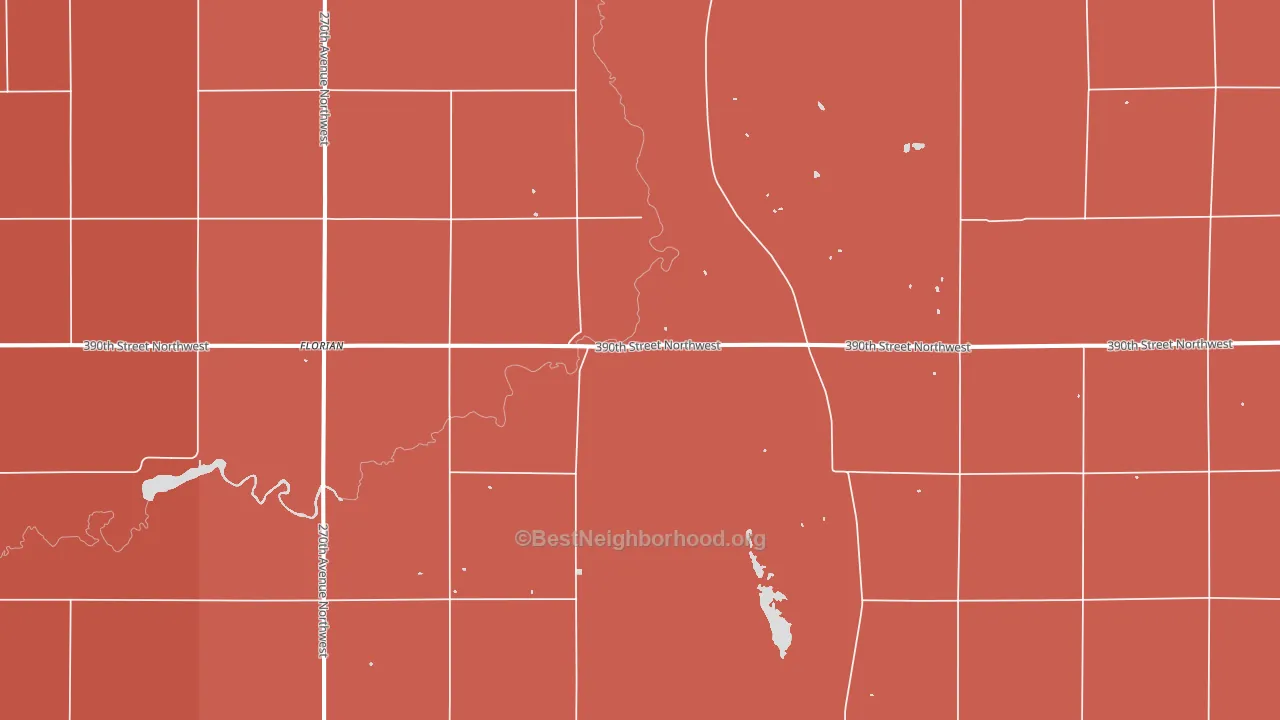 Florian, MN block-group political-lean map