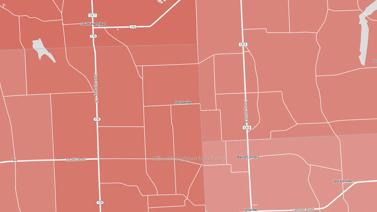 Floridaville, NY block-group political-lean map