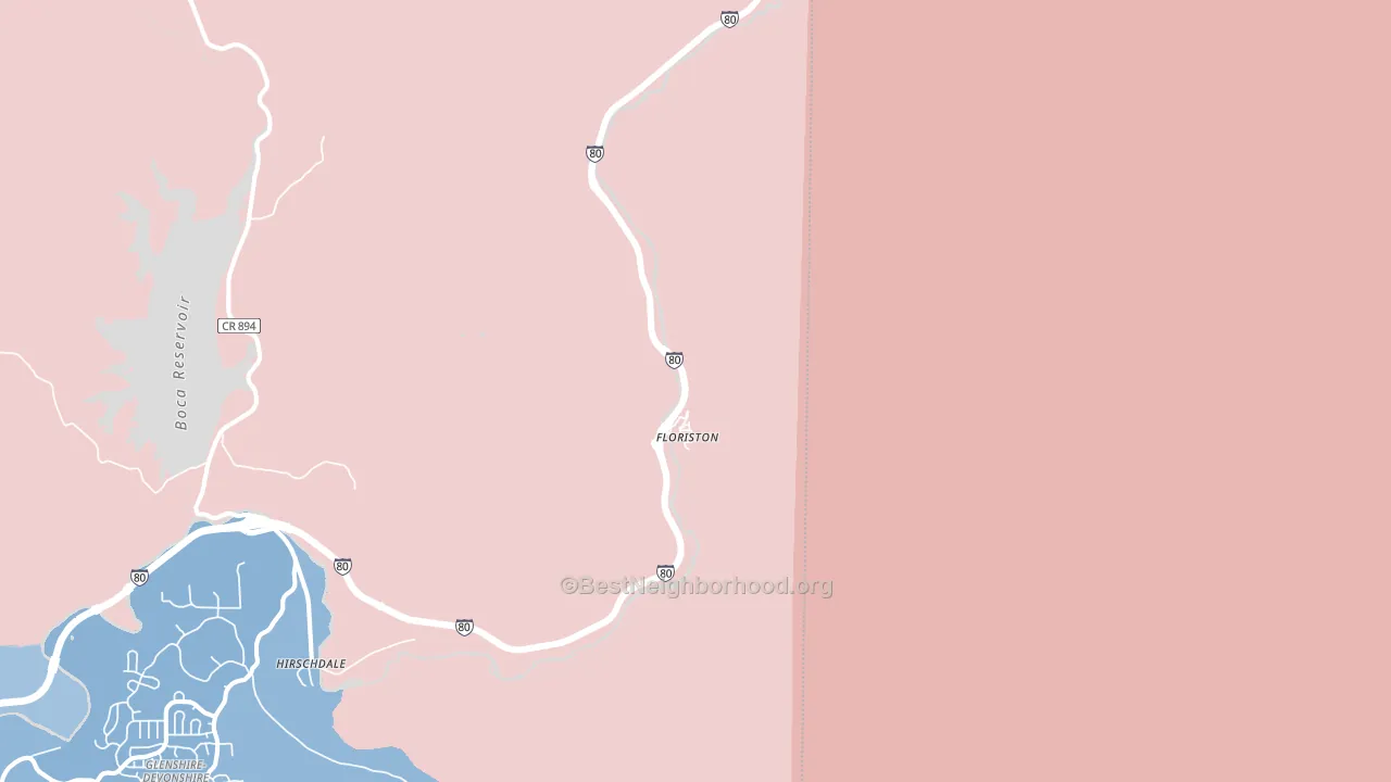 Floriston, CA block-group political-lean map