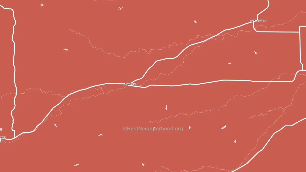 Flournoy, CA block-group political-lean map