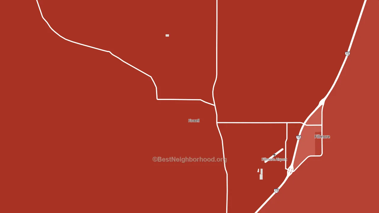 Flowell, UT block-group political-lean map