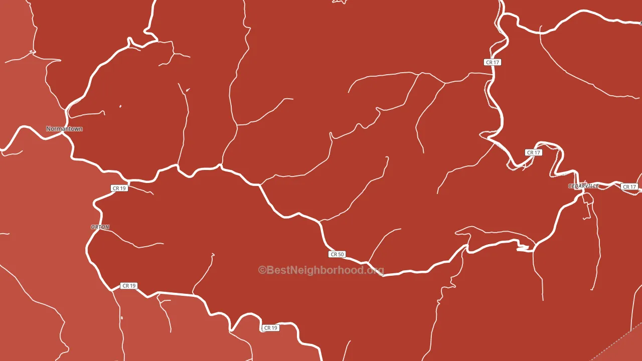 Flower, WV block-group political-lean map
