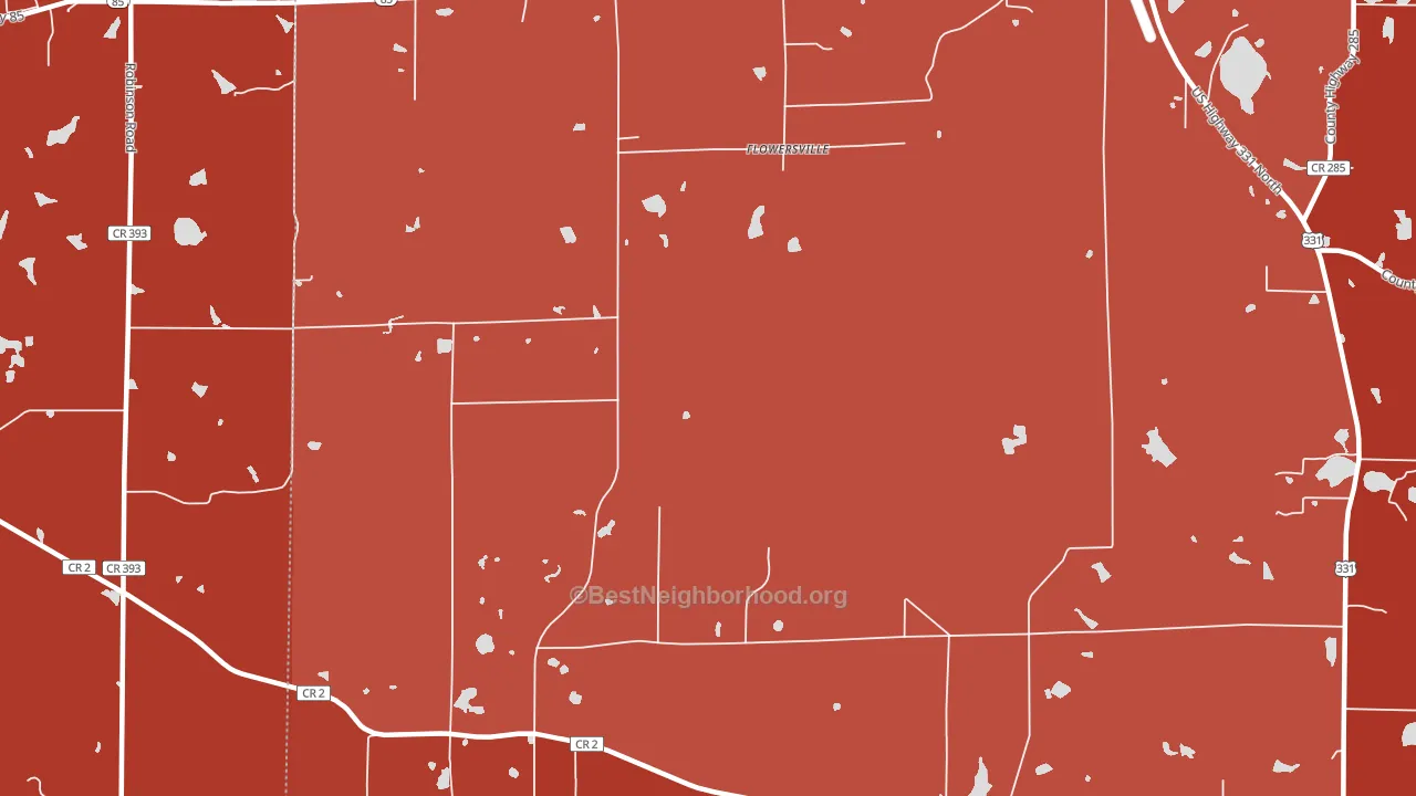 Flowersville, FL block-group political-lean map