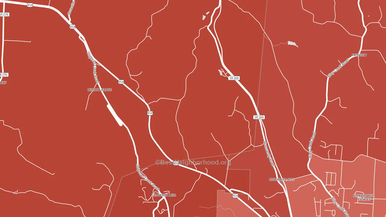 Flowertown, TN block-group political-lean map