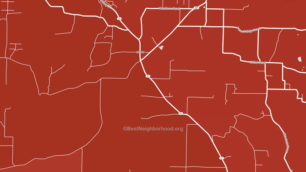 Floyd, AR block-group political-lean map