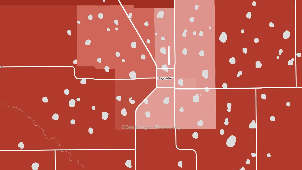 Floydada, TX block-group political-lean map