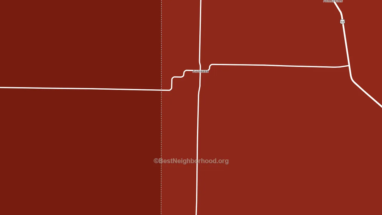 Fluvanna, TX block-group political-lean map