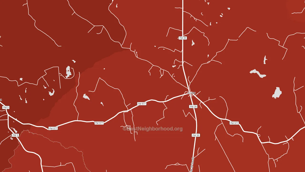 Flynn, TX block-group political-lean map