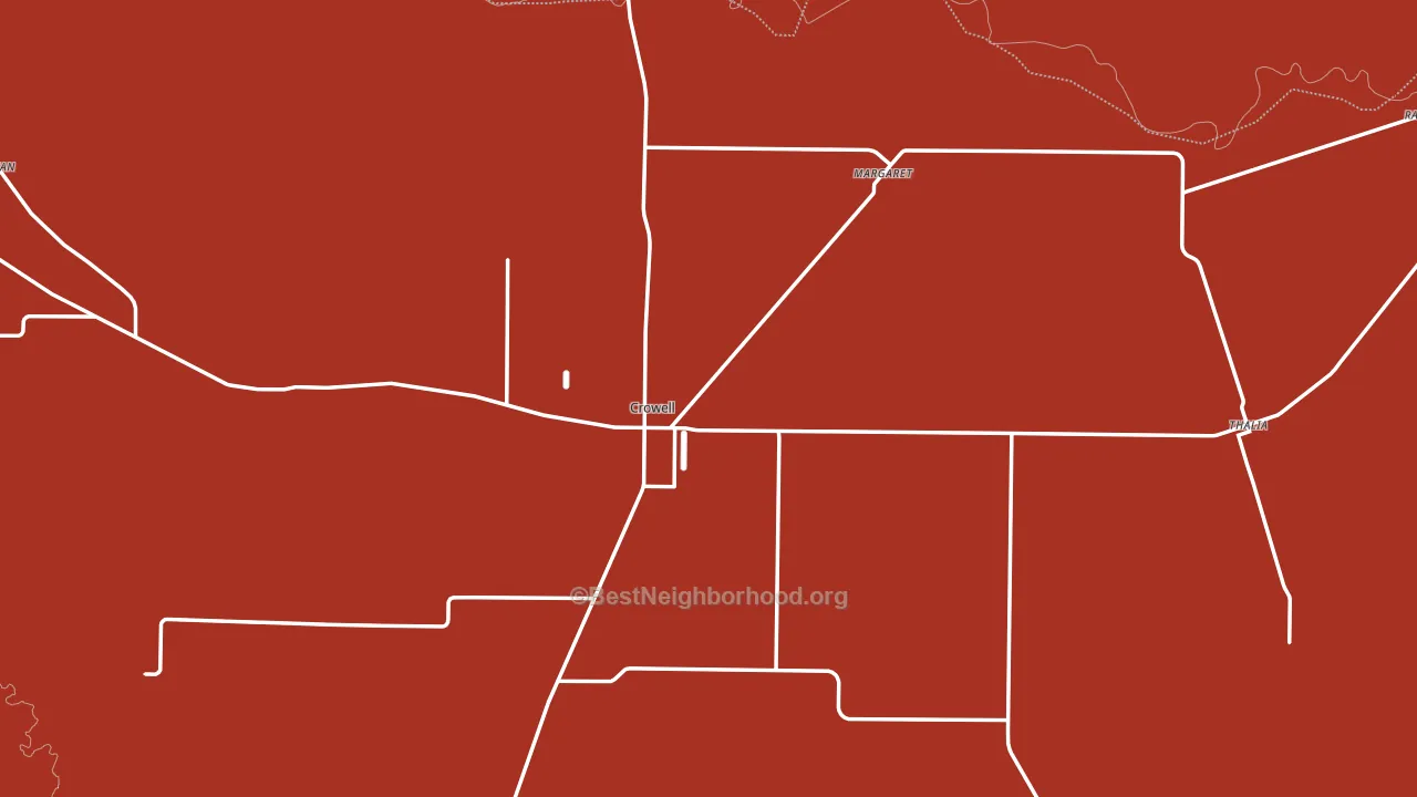 Foard County, TX block-group political-lean map