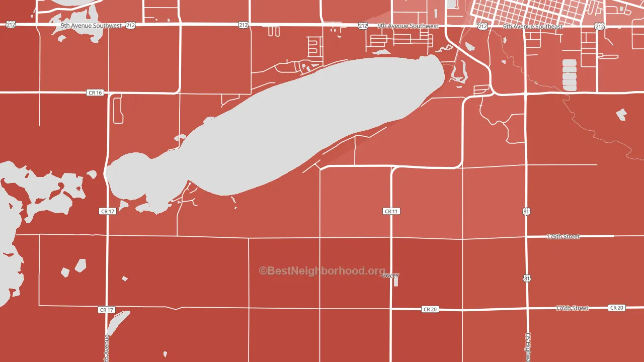 Foley, SD block-group political-lean map