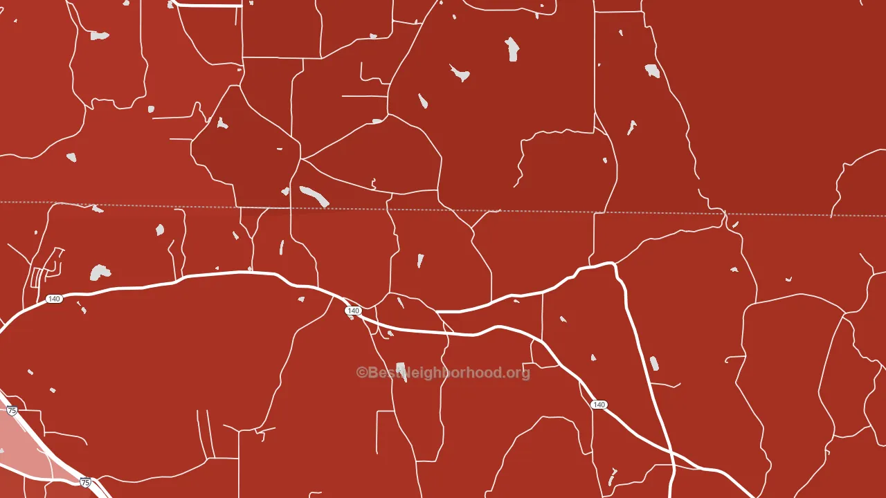 Folsom, GA block-group political-lean map